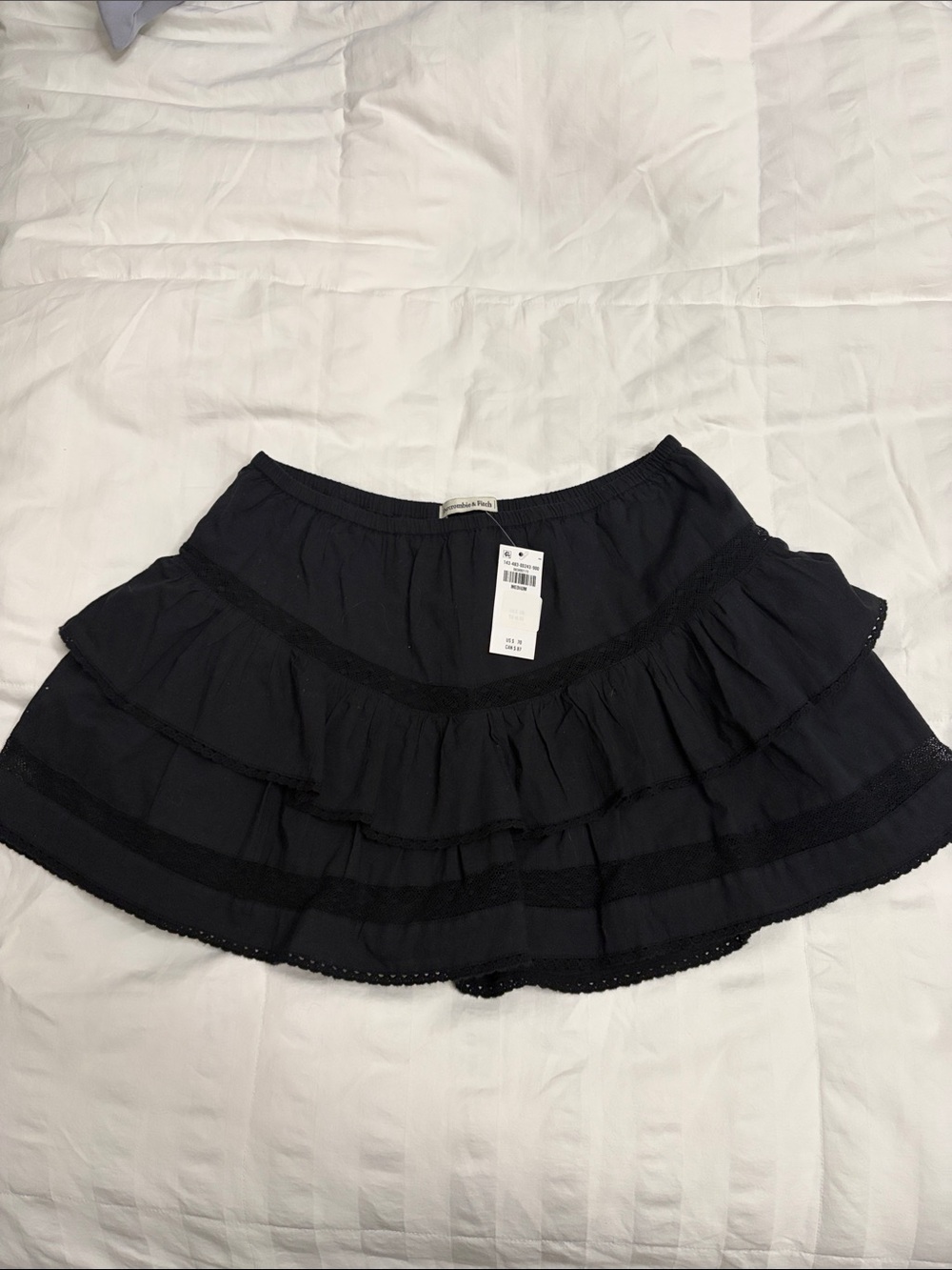 Abercrombie & Fitch Black Tiered Mini Skirt